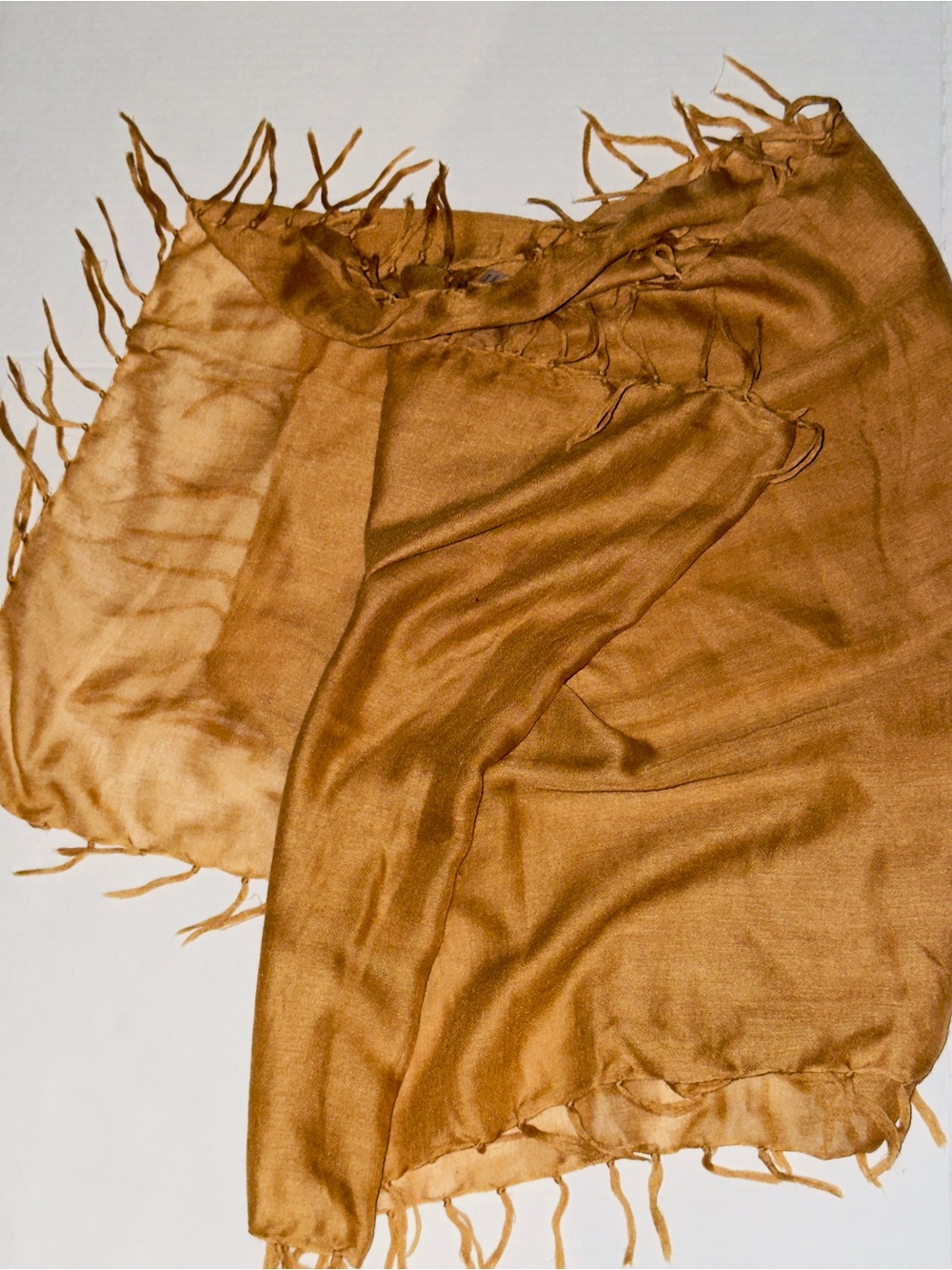Charming Charlie Golden Brown Pashmina Wrap – 100% Polyester